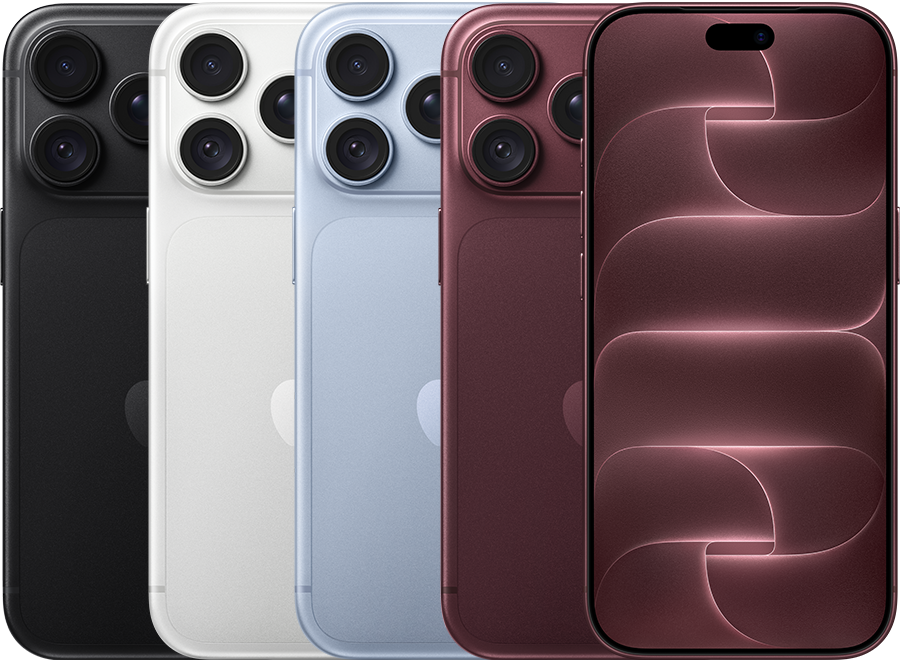 iPhone 18 Pro in black, silver, glacier and burgundy